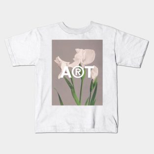 irises still life vintage flowers Kids T-Shirt